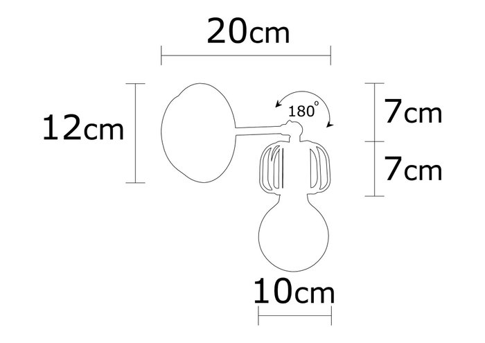 Opviq Demre - N-1206 Lámpara de pared industrial negra